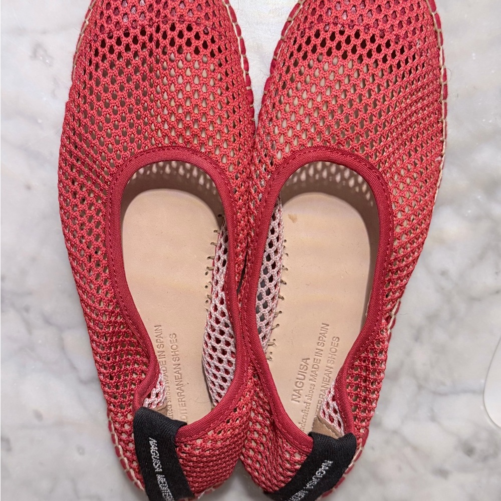 Naguisa Mesh Espadrilles Flats